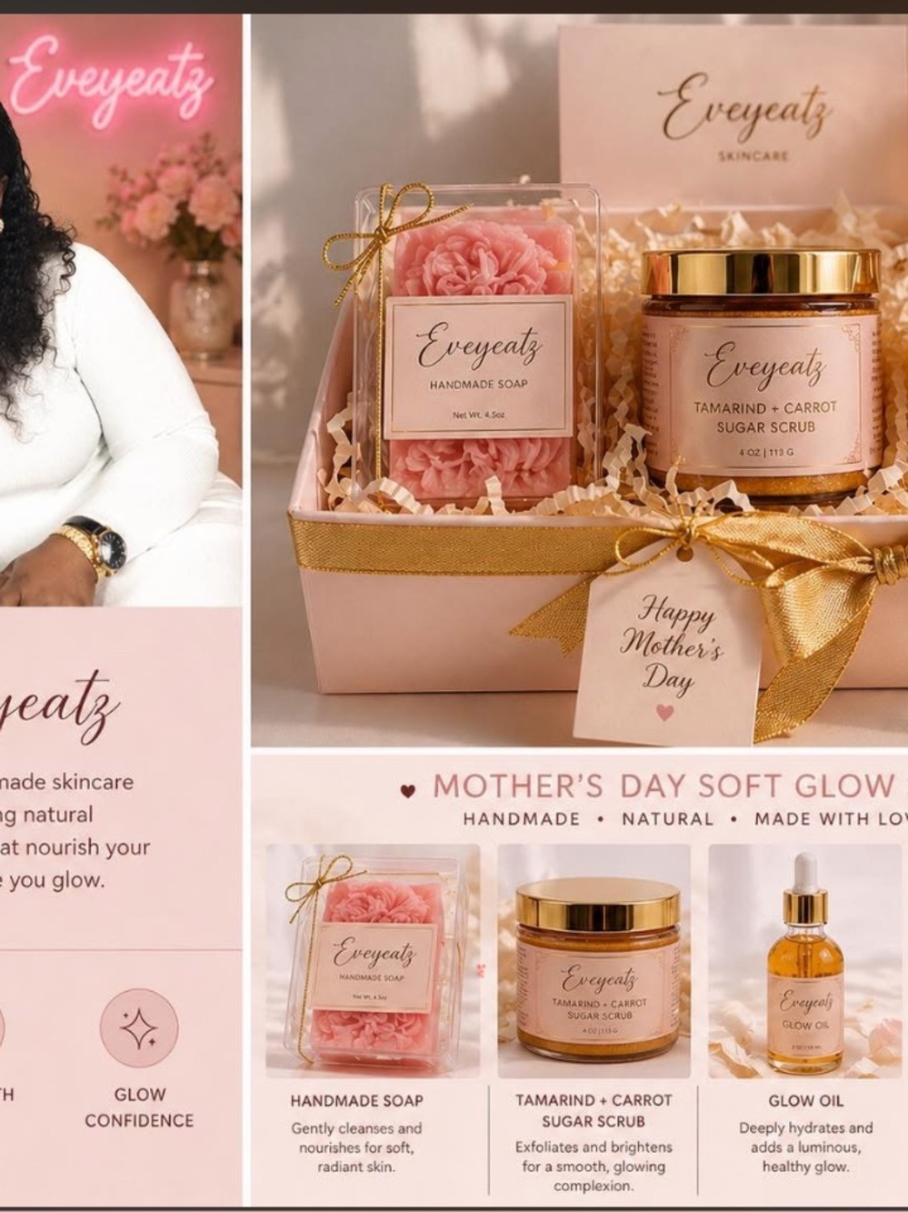 Mother's Day Soft Glow Set - Pink. Coming soon to Poshmark